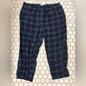 Amazon Essentials flannel Navy and Burgundy Plaid pattern Pants